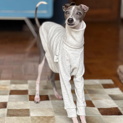 Soft Cotton Turtleneck Dog Clothes – Gray Sweater for Italian Greyhounds & Whippets