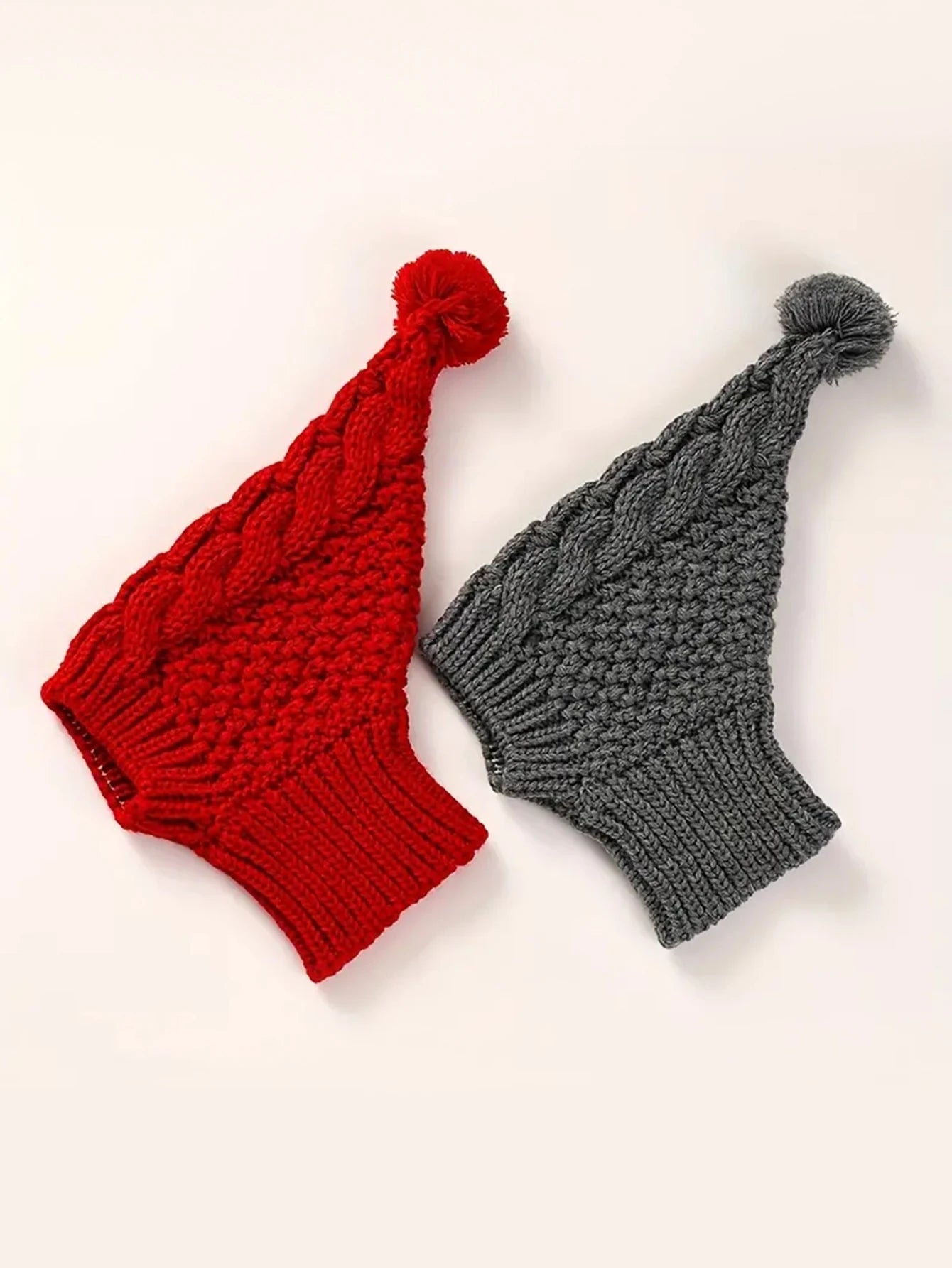 Hand-Knit Wool Snood Beanie for Greyhounds & Whippets