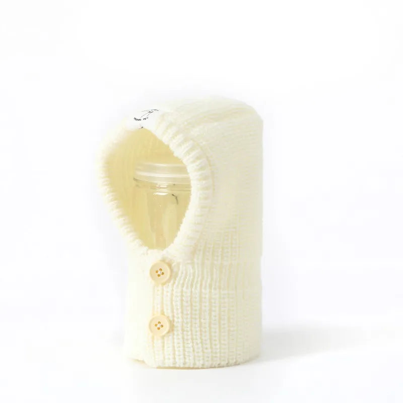 Knitted Wool Hood & Neck Warmer for Italian Greyhounds