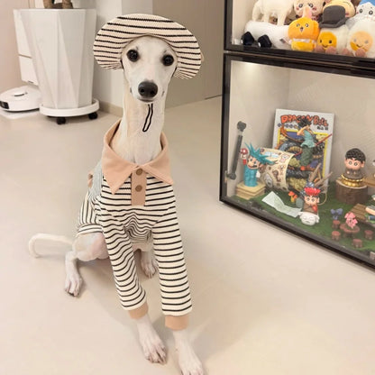 Striped Cotton Polo Shirt Set